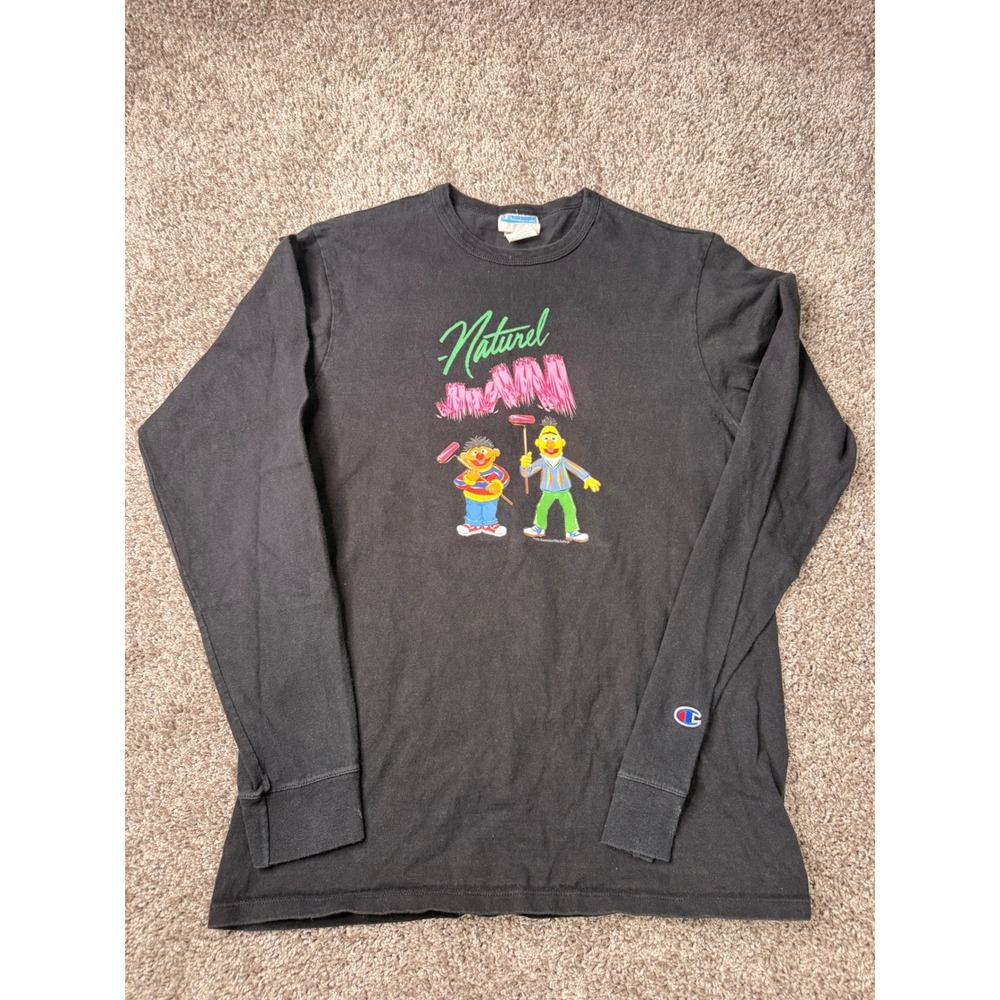 Vintage 90s Champion Sesame Street Bert & Ernie Natural Jam Shirt Large